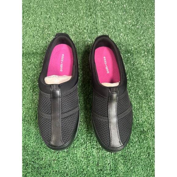 Easy Spirit‎ Argyle Mesh Clogs Womens Black Slip On Comfort Cushioning 8M - Picture 3 of 6